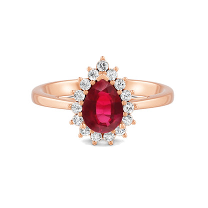 18 K Rose Gold Ruby