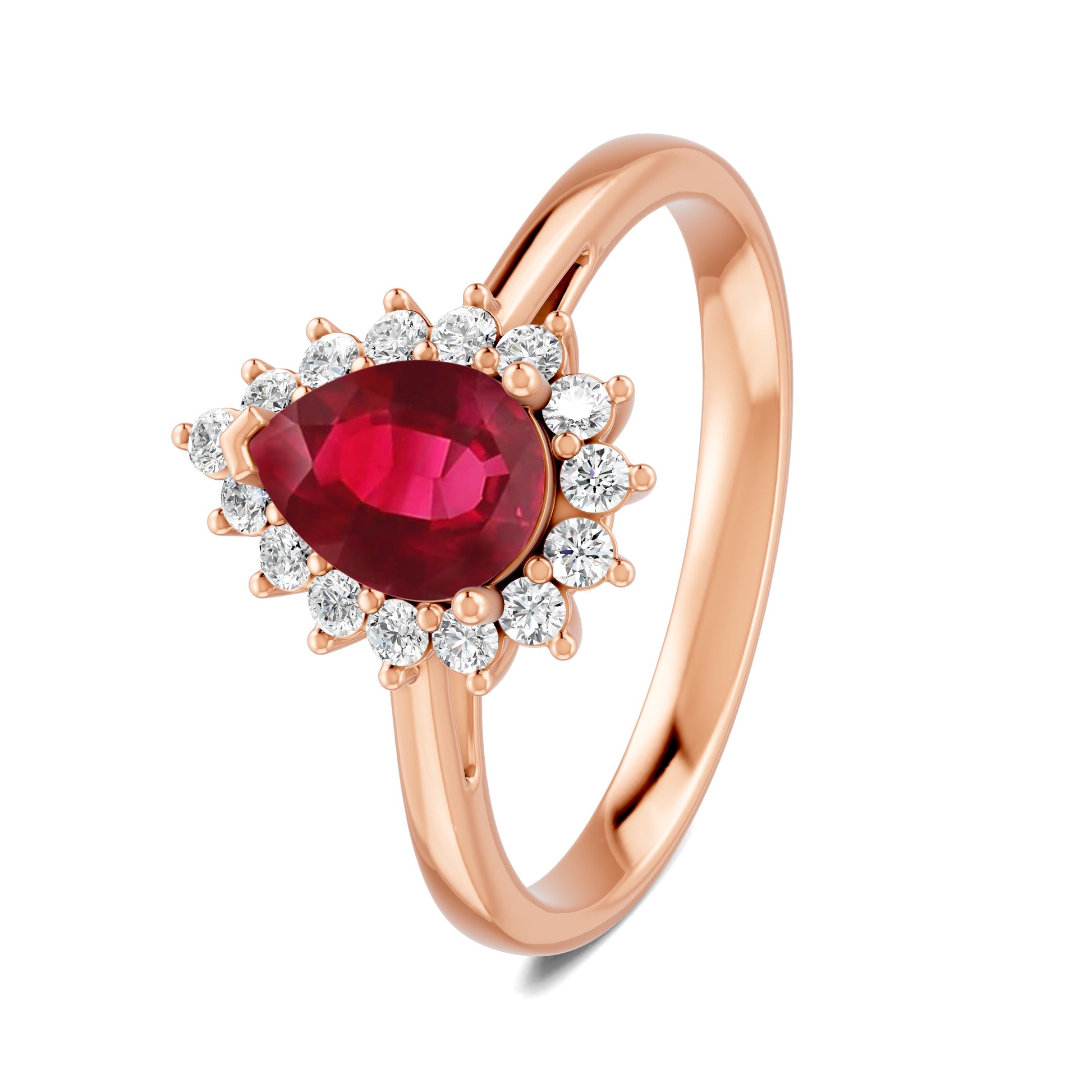 18 K Rose Gold Ruby