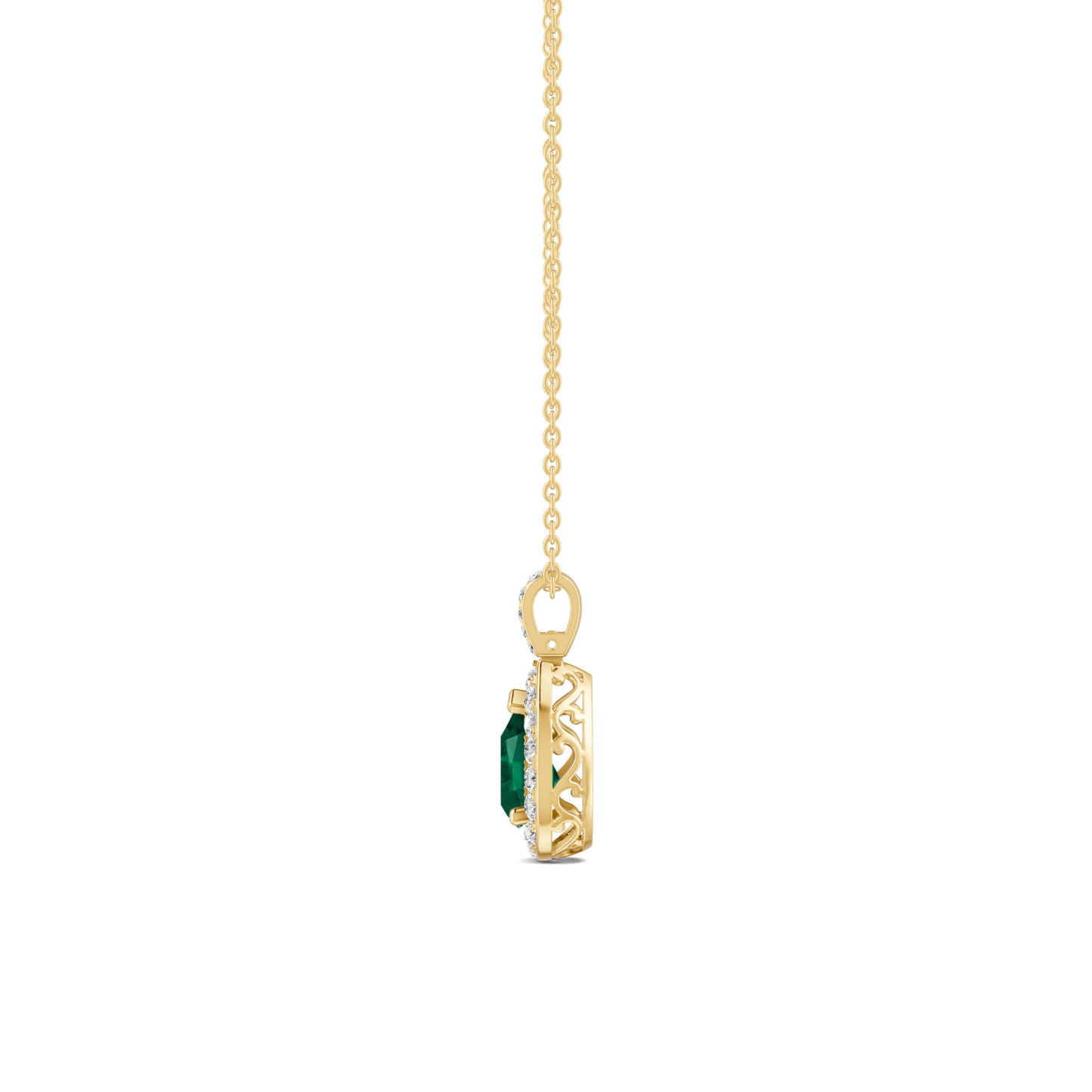 18 K Yellow Gold Emerald