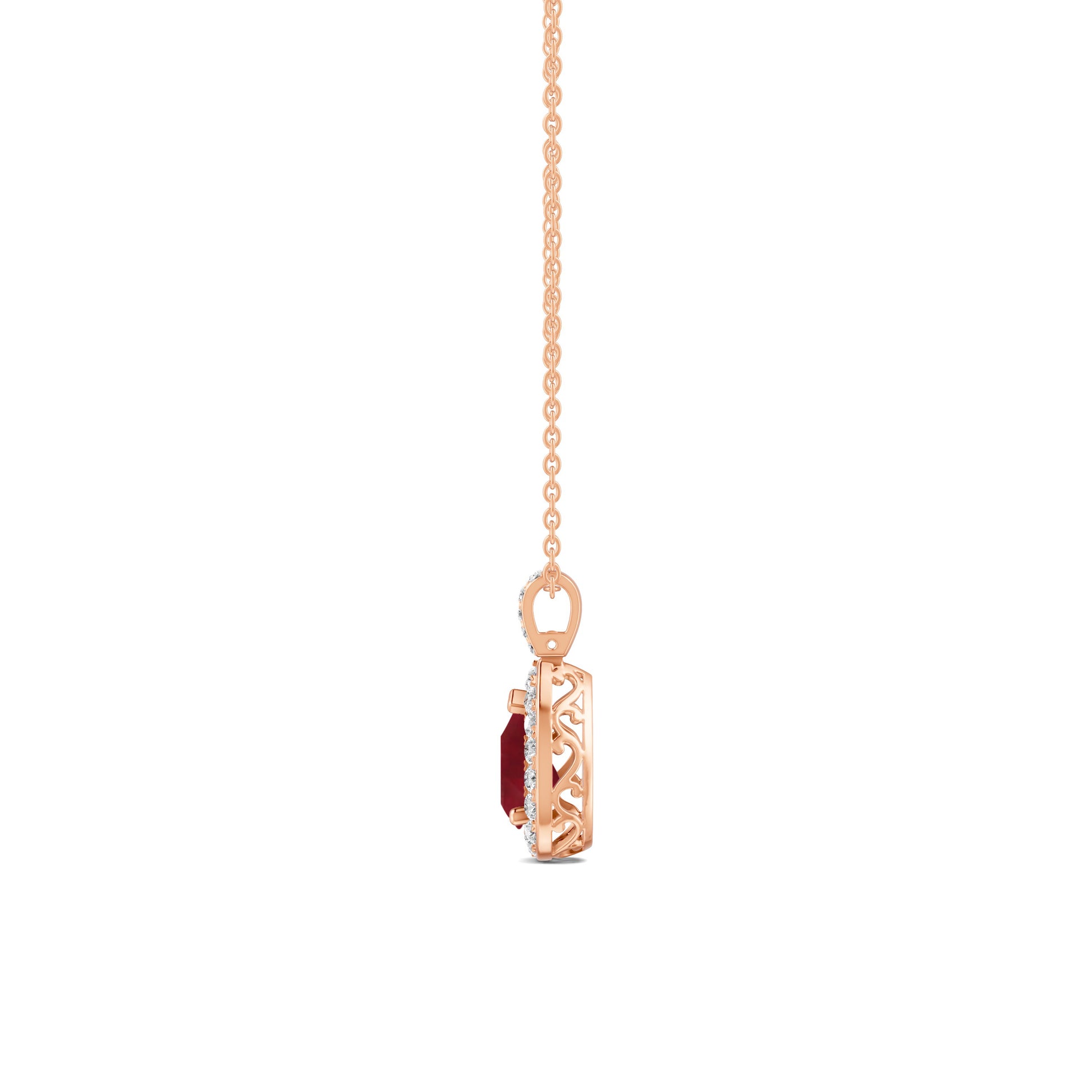 18 K Rose Gold Ruby