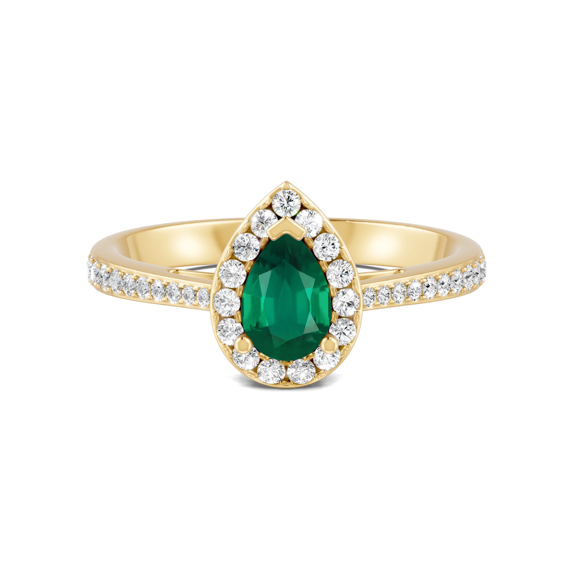 18 K Yellow Gold Emerald