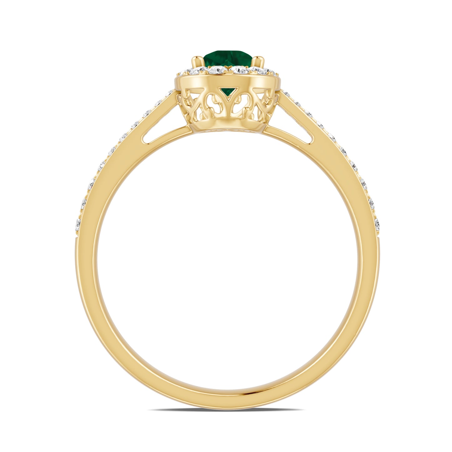 18 K Yellow Gold Emerald