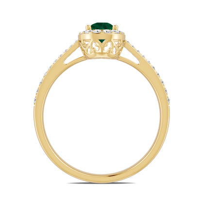 18 K Yellow Gold Emerald