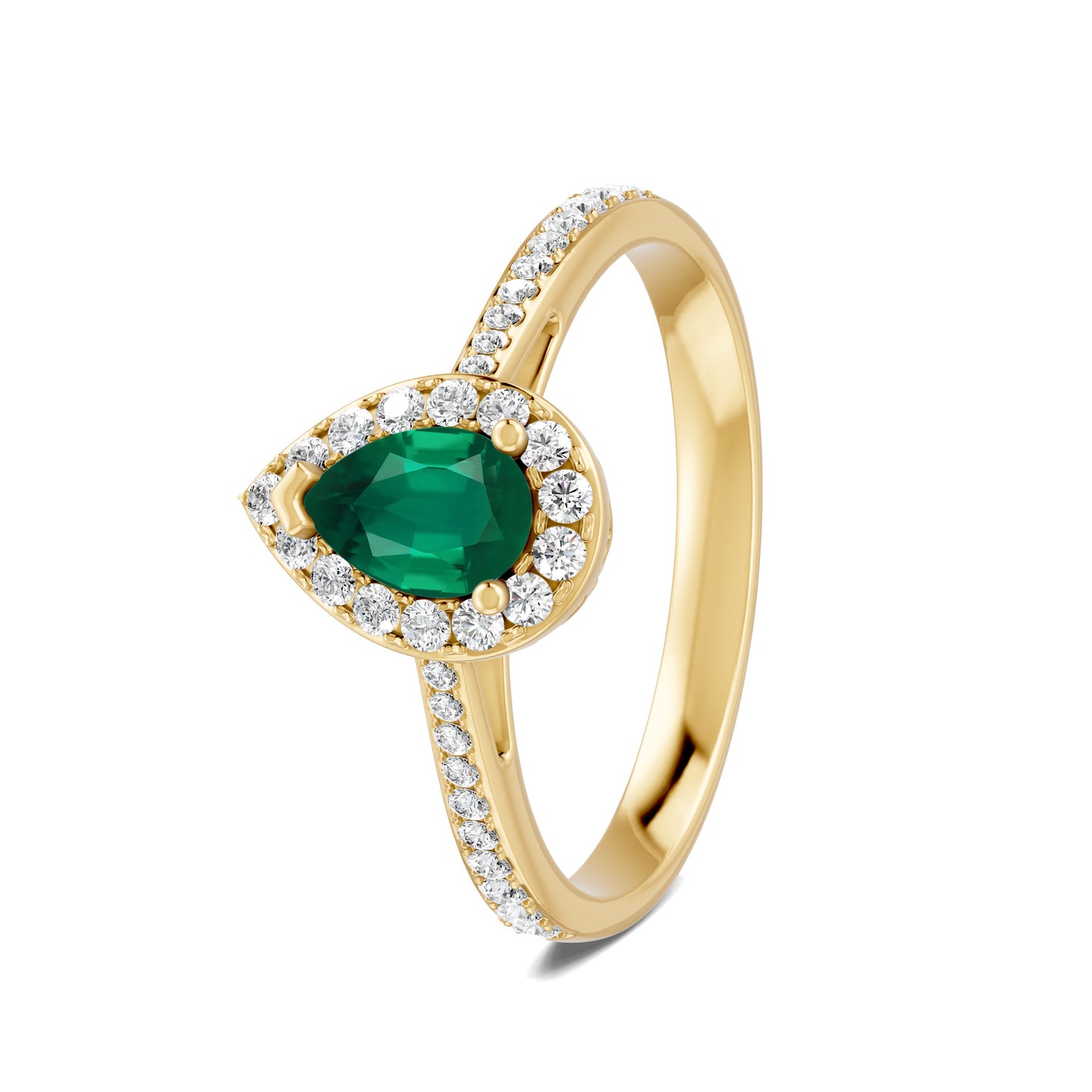 18 K Yellow Gold Emerald