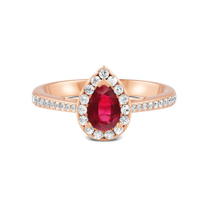 18 K Rose Gold Ruby