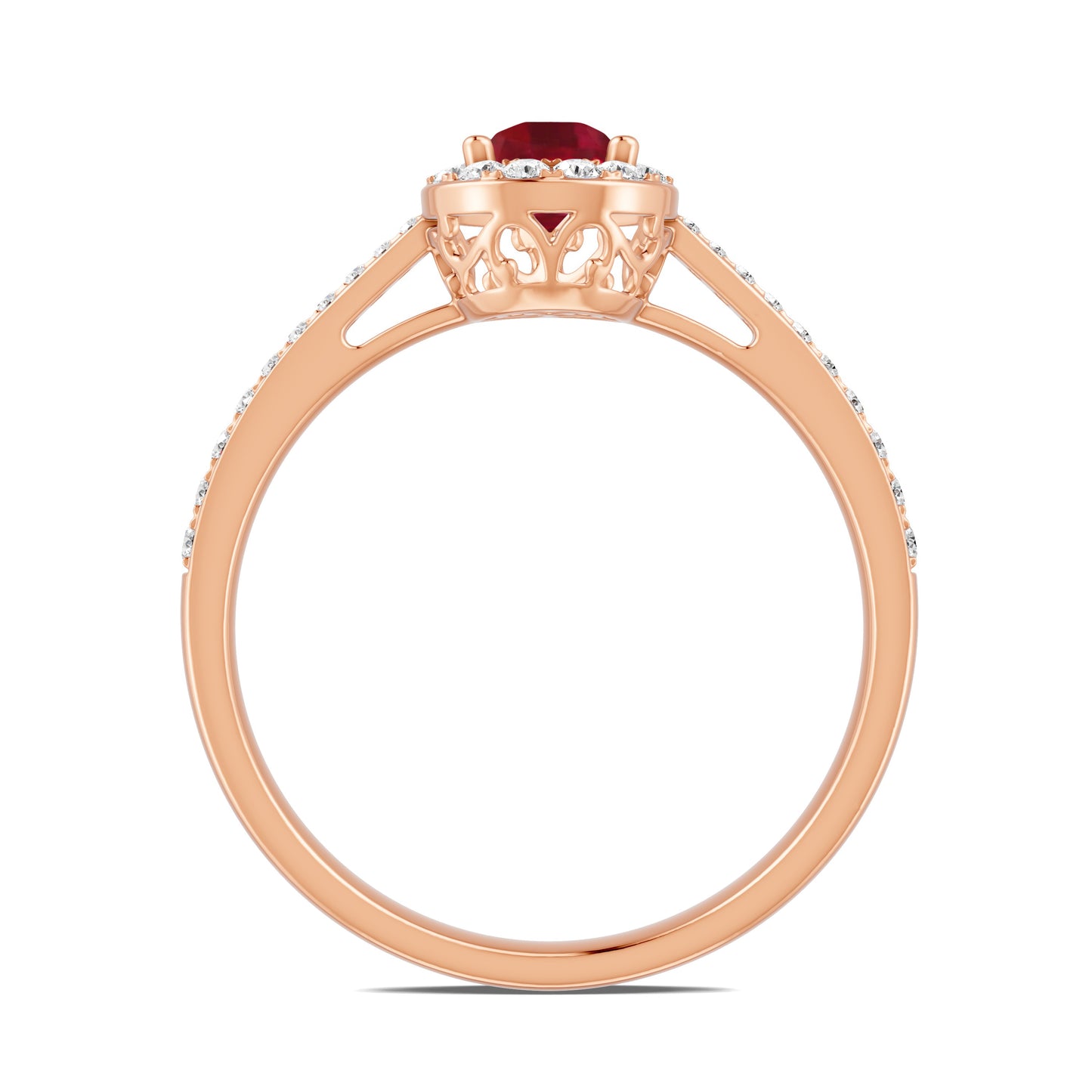 18 K Rose Gold Ruby