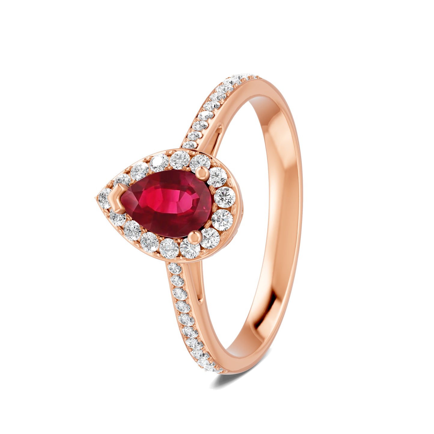 18 K Rose Gold Ruby