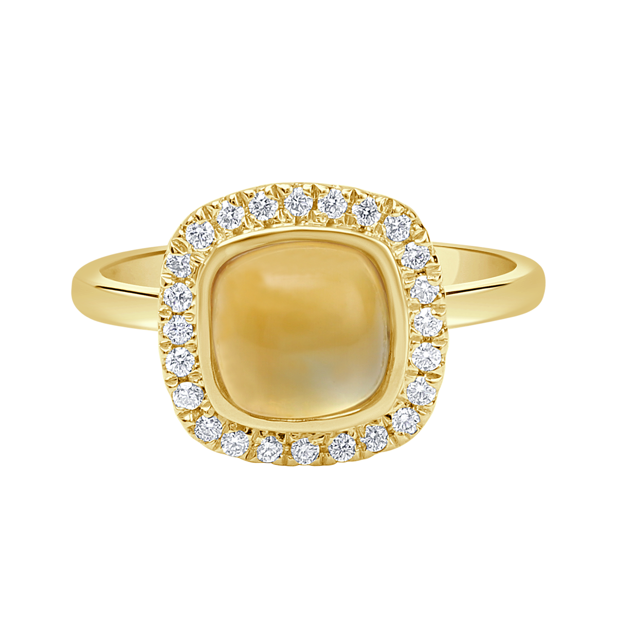 18 K Yellow Gold Citrine