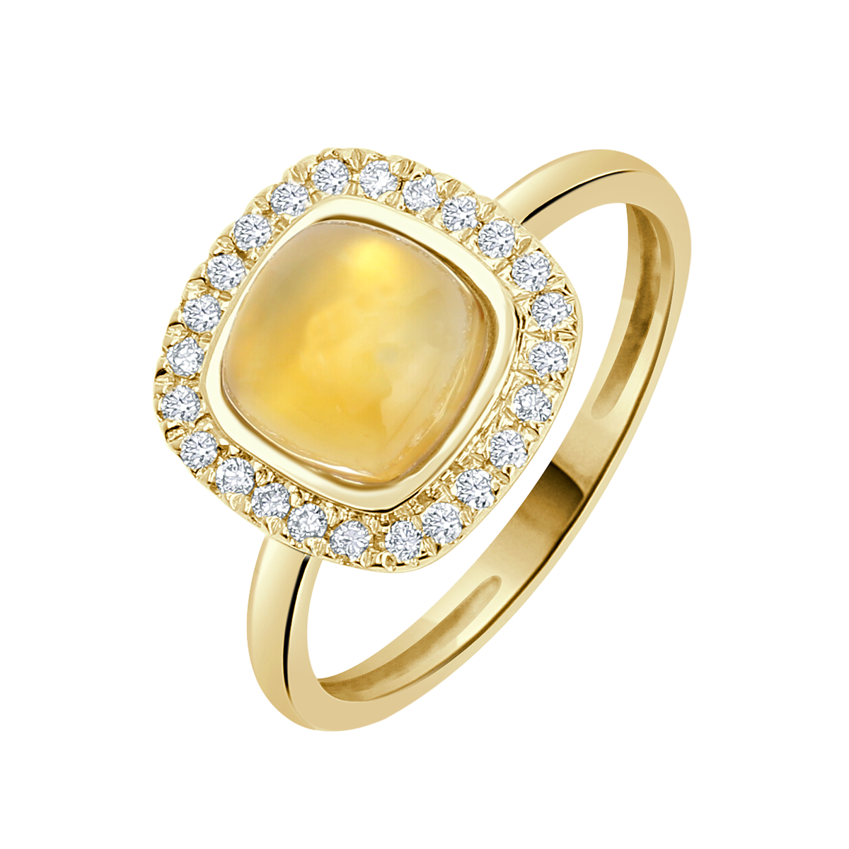 18 K Yellow Gold Citrine