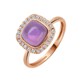 18 K Rose Gold Amethyst