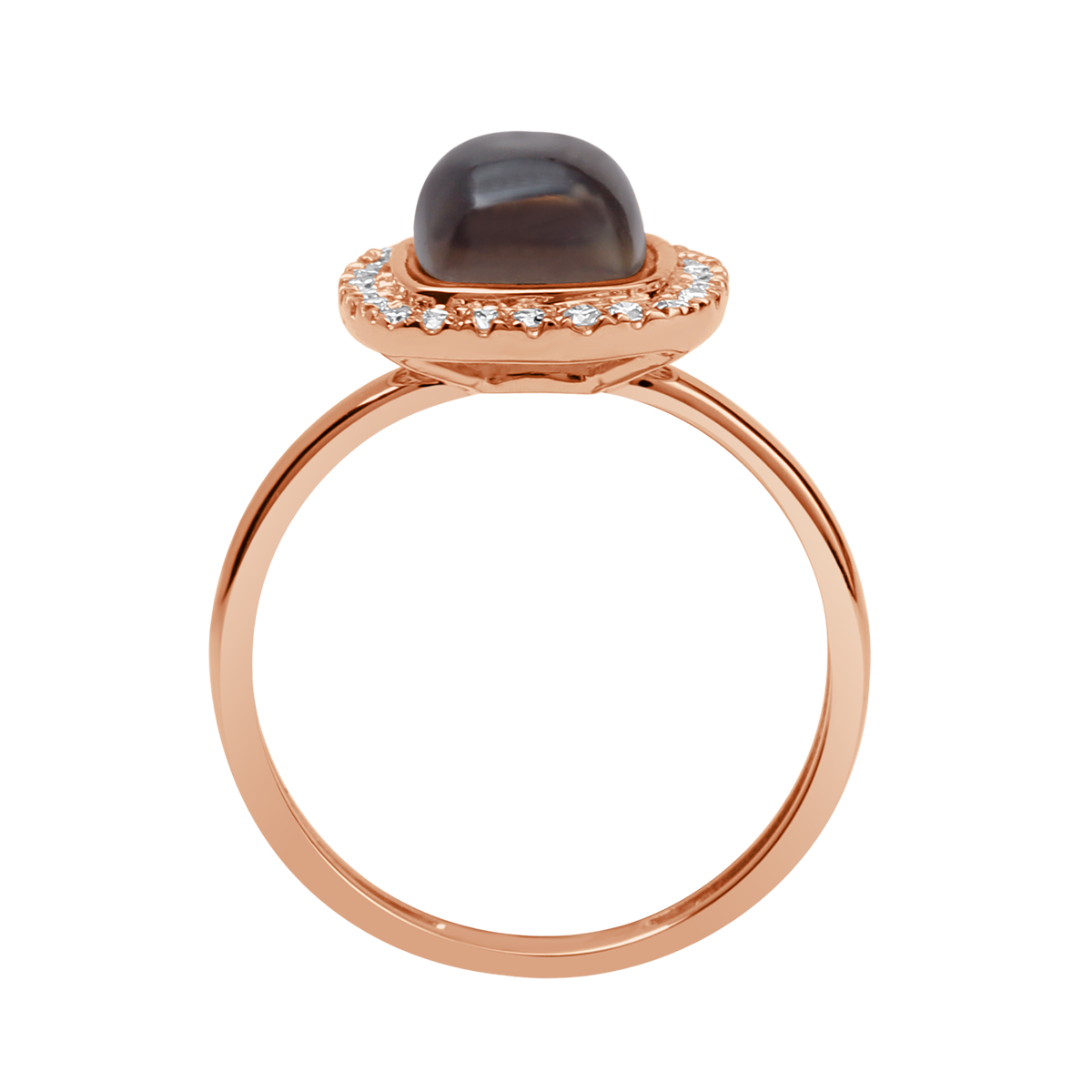 18 K Rose Gold SmoKyquartz