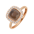 18 K Rose Gold SmoKyquartz