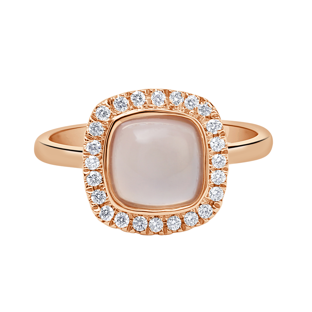 18 K Rose Gold Rosequartz