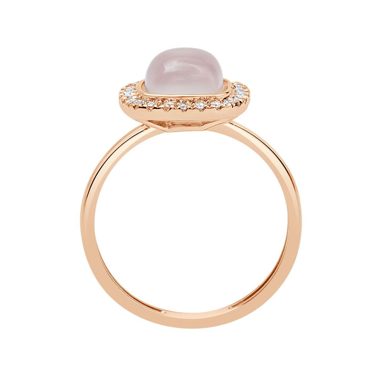 18 K Rose Gold Rosequartz