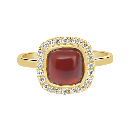18 K Yellow Gold Garnet