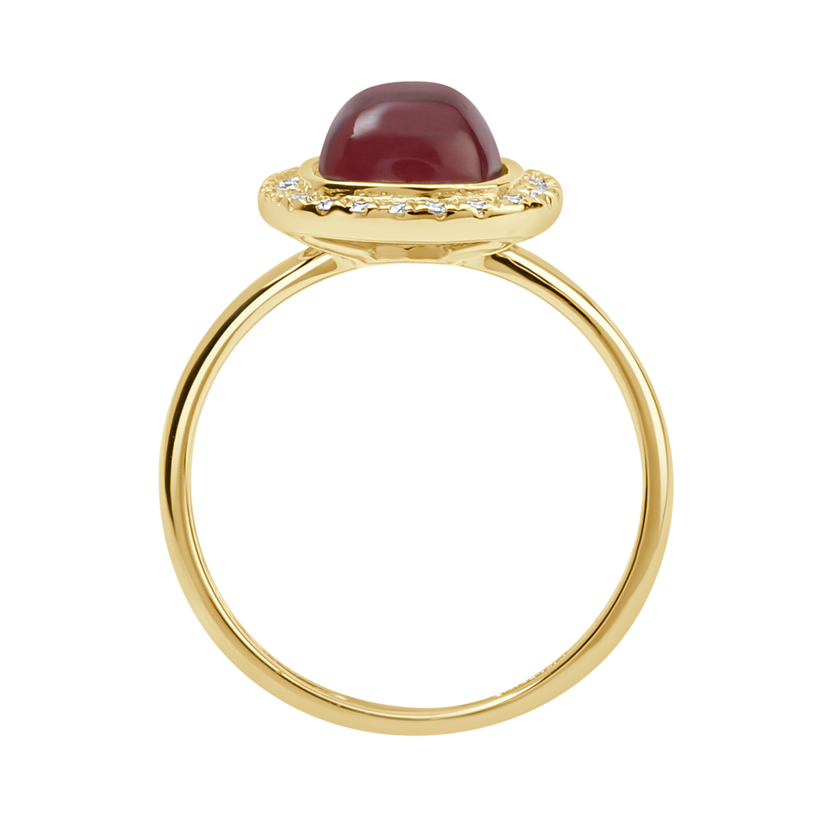 18 K Yellow Gold Garnet