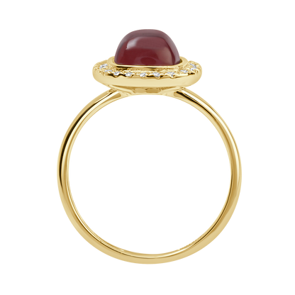 18 K Yellow Gold Garnet