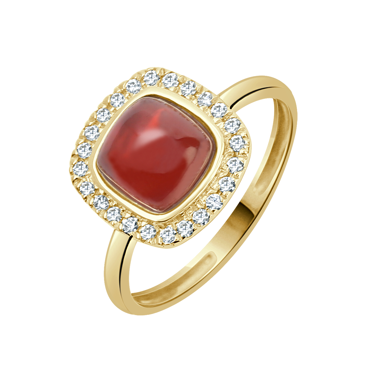18 K Yellow Gold Garnet