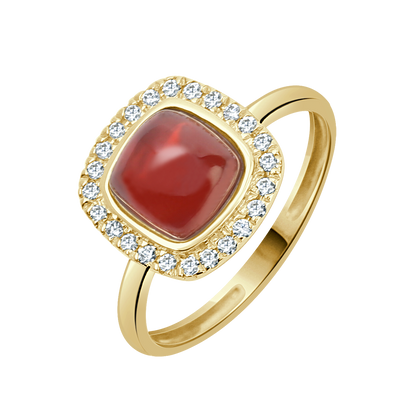 18 K Yellow Gold Garnet