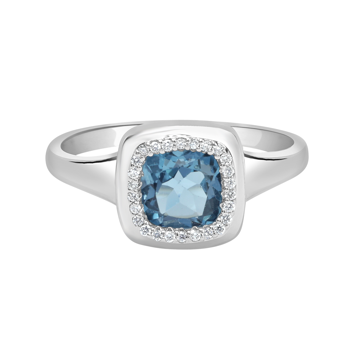 18 K White Gold Londonbluetopaz