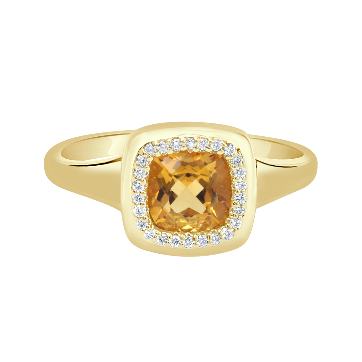 18 K Yellow Gold Citrine