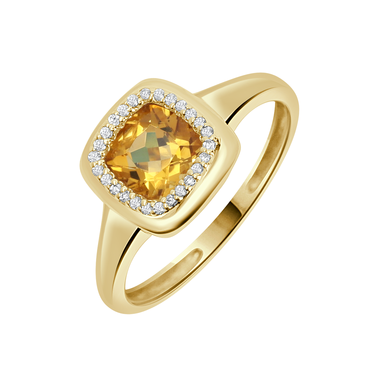 18 K Yellow Gold Citrine