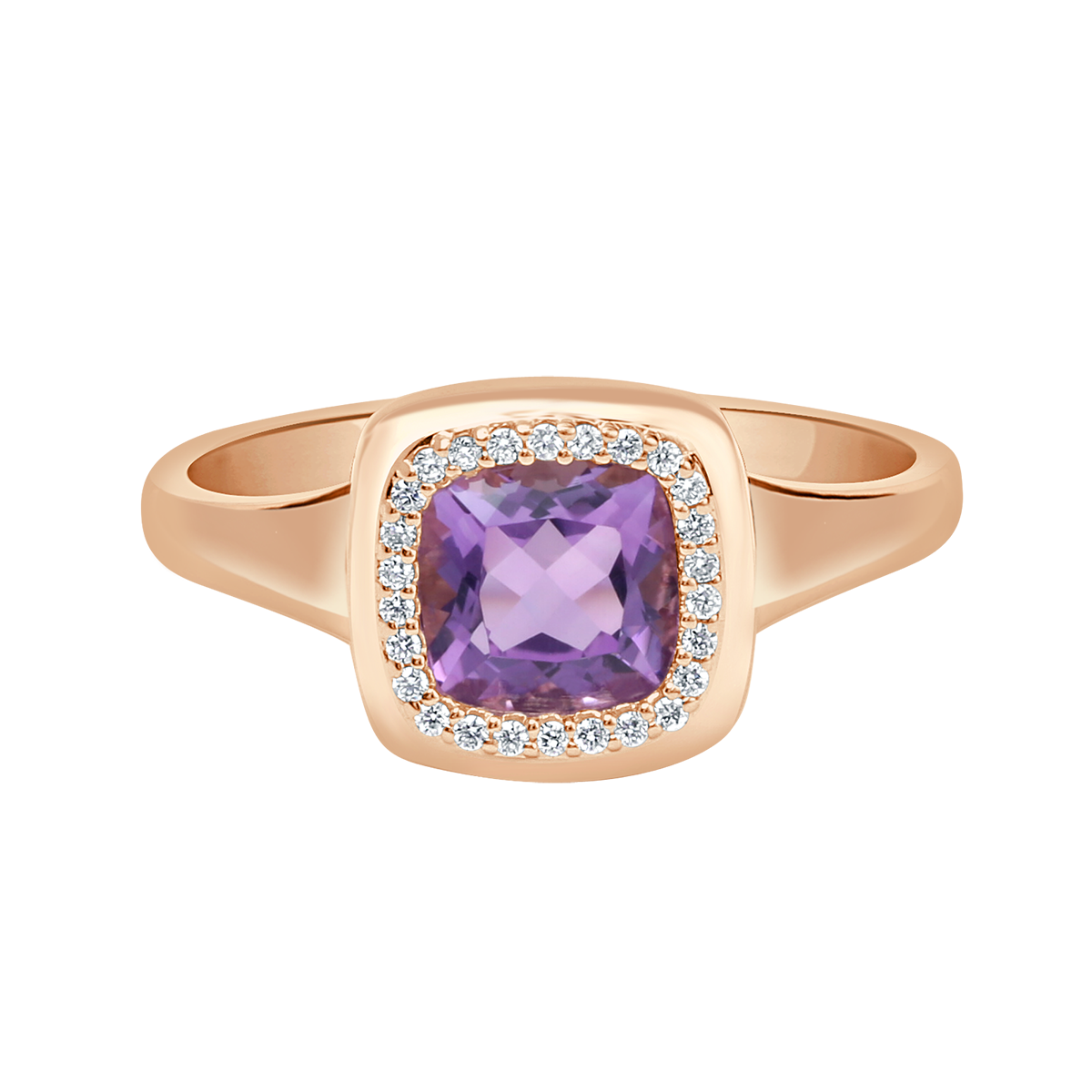 18 K Rose Gold Amethyst