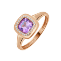 18 K Rose Gold Amethyst