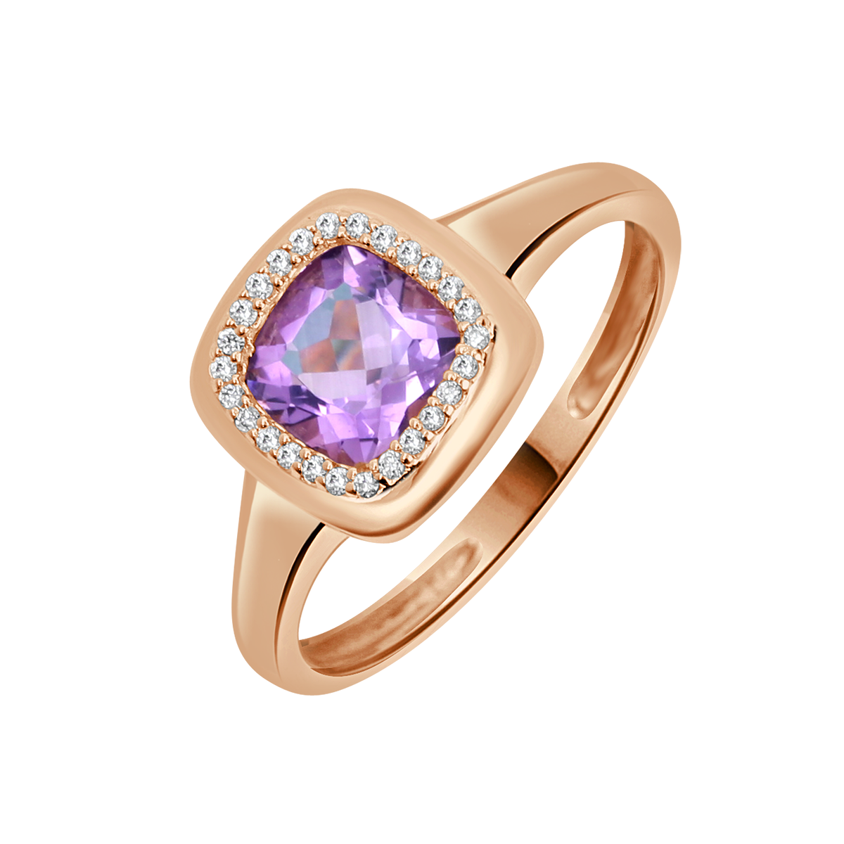 18 K Rose Gold Amethyst