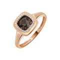 18 K Rose Gold SmoKyquartz