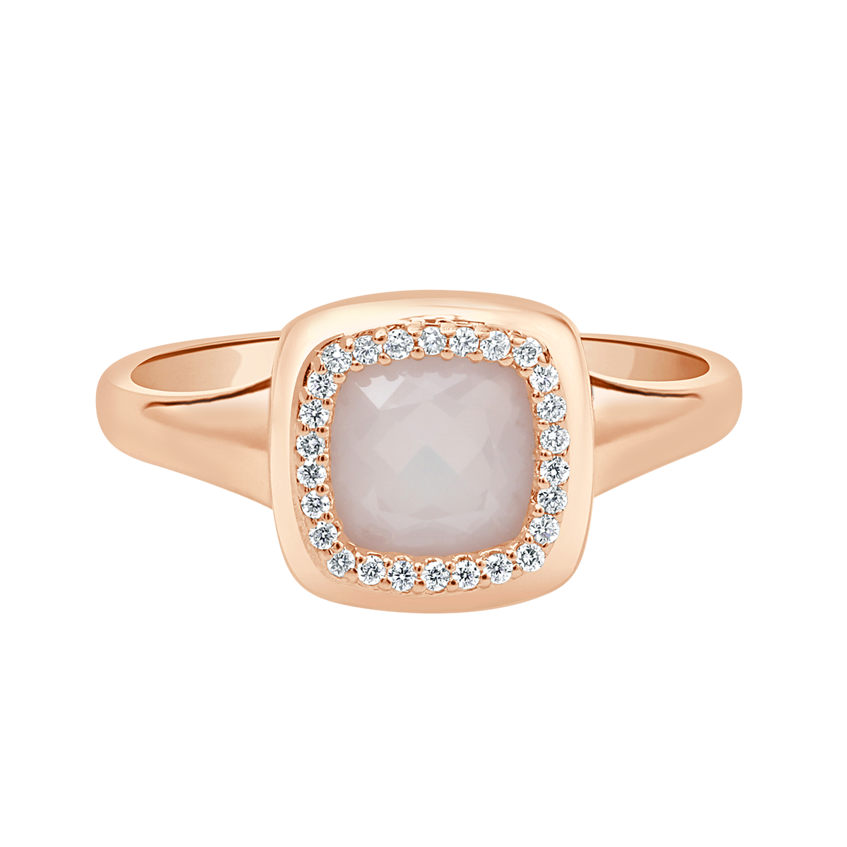18 K Rose Gold Rosequartz