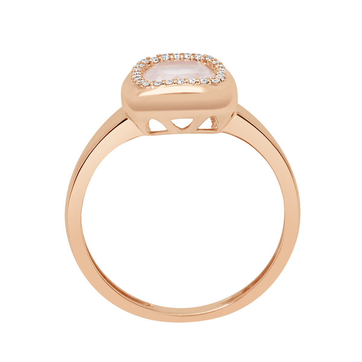 18 K Rose Gold Rosequartz