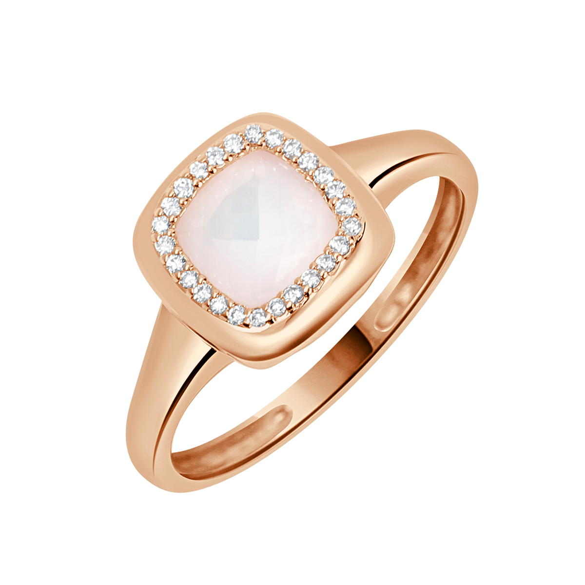 18 K Rose Gold Rosequartz