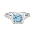 18 K White Gold Skybluetopaz