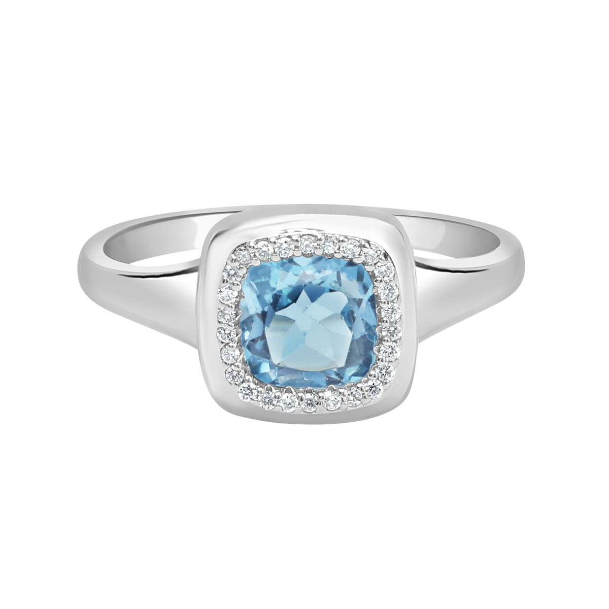 18 K White Gold Skybluetopaz
