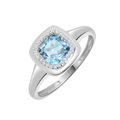 18 K White Gold Skybluetopaz