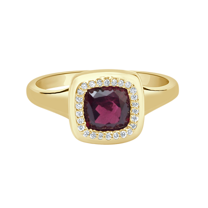 18 K Yellow Gold Garnet