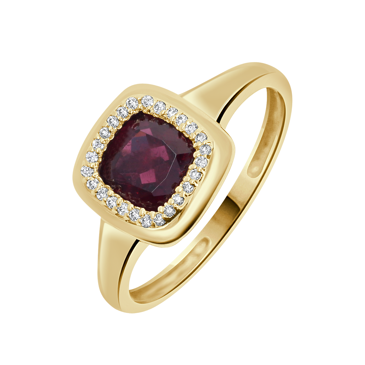 18 K Yellow Gold Garnet