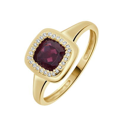 18 K Yellow Gold Garnet