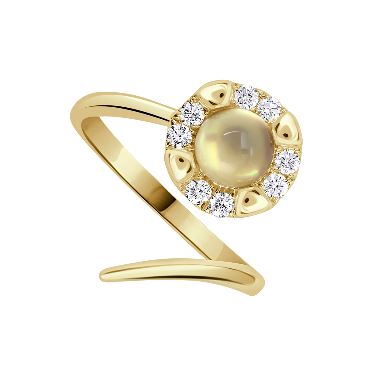 18 K Yellow Gold Citrine