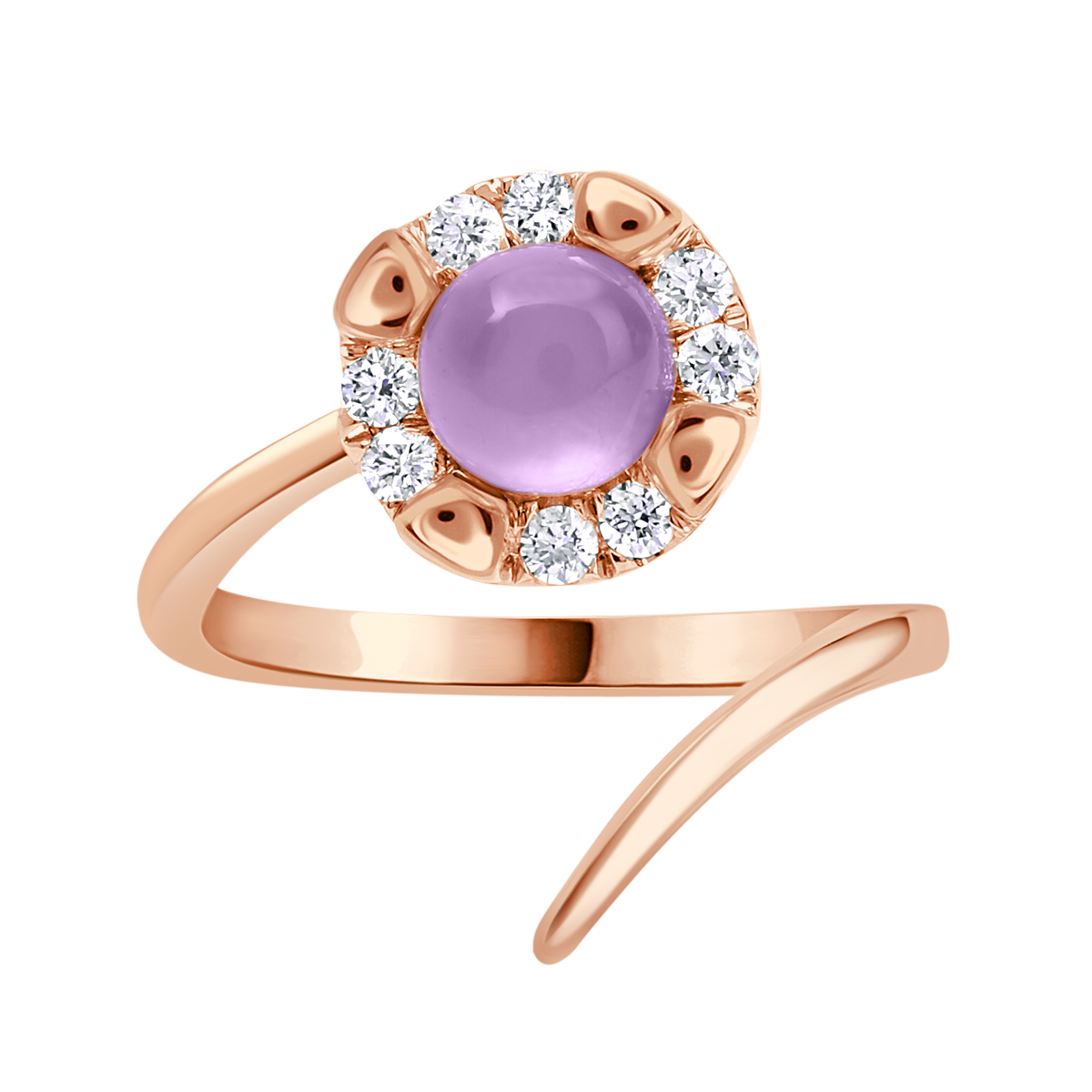 18 K Rose Gold Amethyst