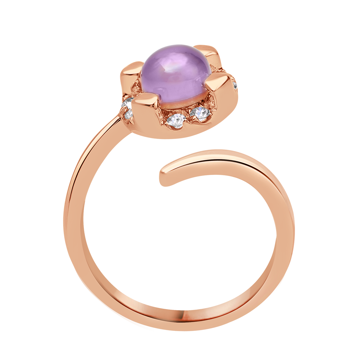 18 K Rose Gold Amethyst