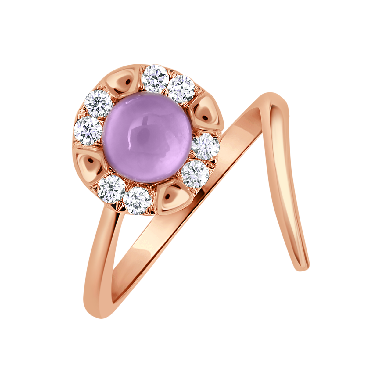 18 K Rose Gold Amethyst