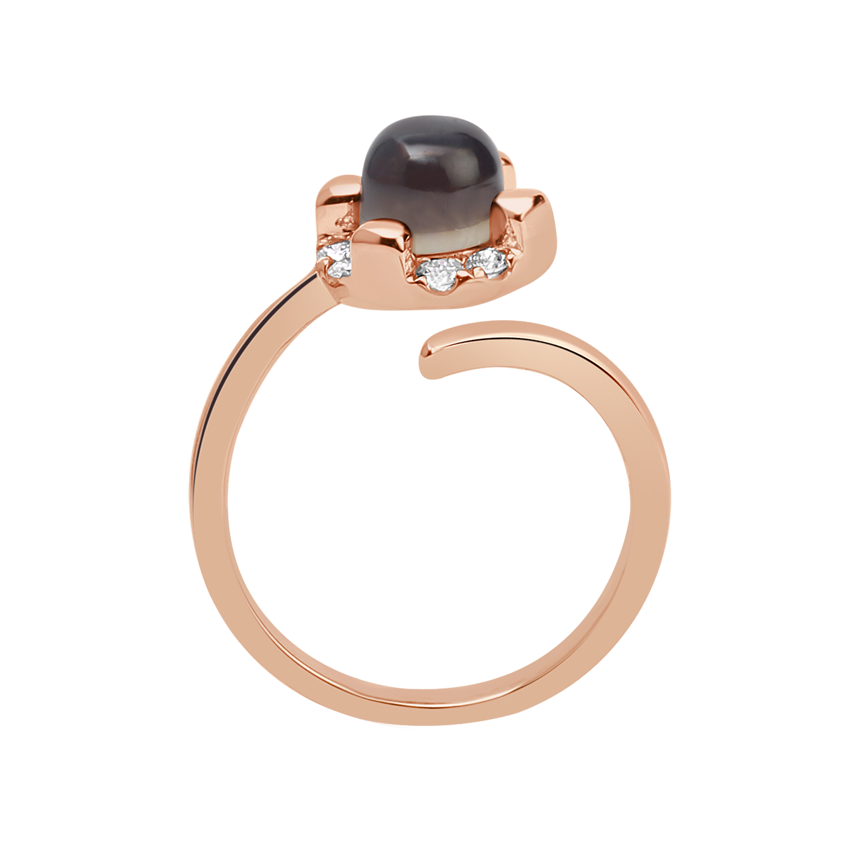 18 K Rose Gold SmoKyquartz