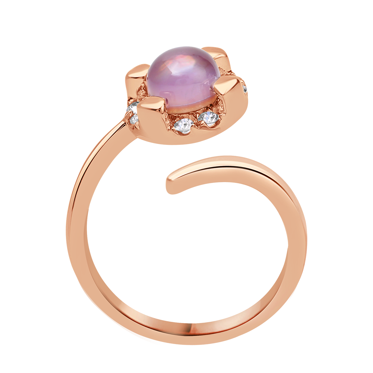 18 K Rose Gold Rosequartz