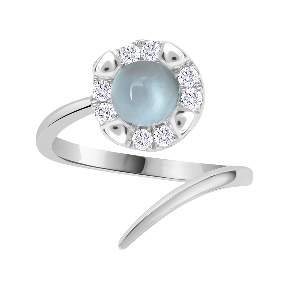 18 K White Gold Skybluetopaz