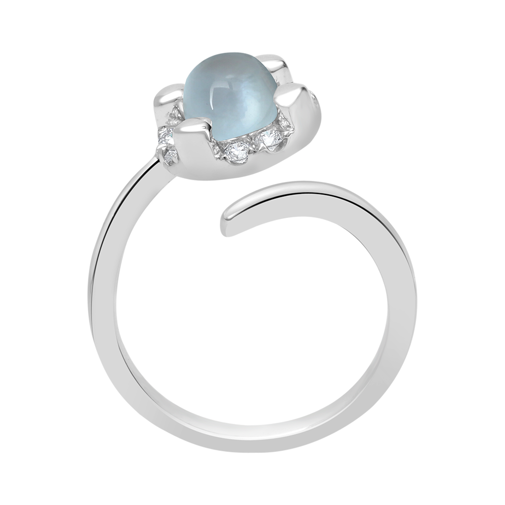 18 K White Gold Skybluetopaz