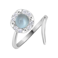 18 K White Gold Skybluetopaz