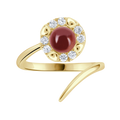 18 K Yellow Gold Garnet