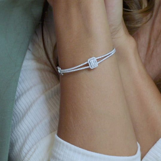 18 K White Gold